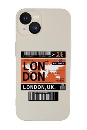 Iphone 13 Uyumlu London Ticket Desenli Kamera Lens Korumalı Darbe Emici Silikonlu Lansman Kılıf MCIPH13LNS211229