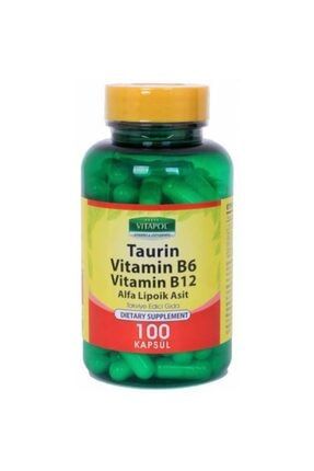 Taurin 500 Mg Vitamin B6 Vitamin B12 100 Kapsül Skt Haziran 2024 Aromasız Z56