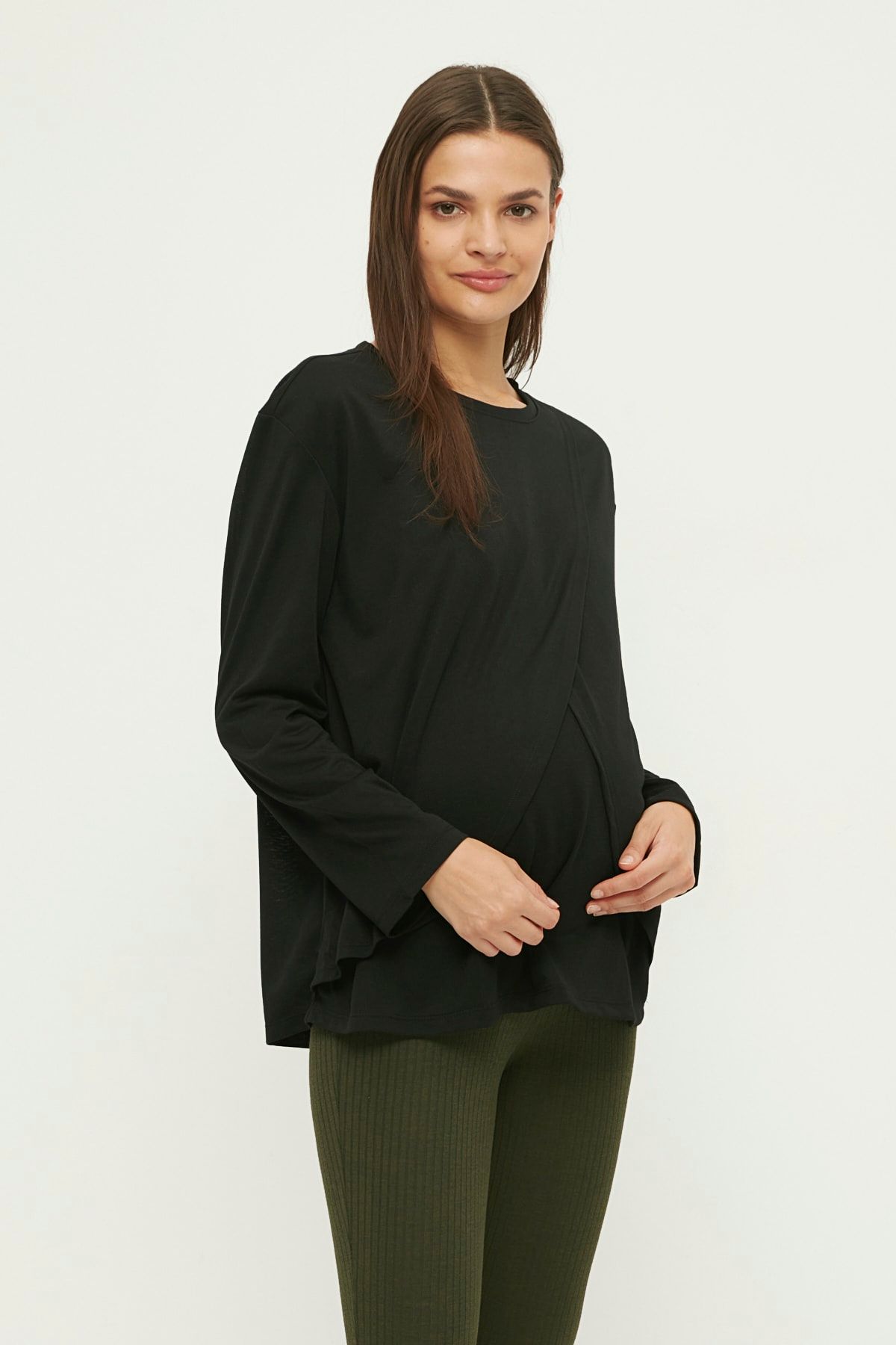 Trendyol Collection Bluse Schwarz Regular Fit