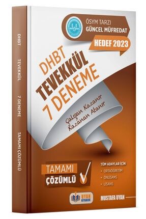 Uyan 2022-23 Dhbt Tevekkül 7 Deneme Çözümlü - Mustafa Uyan GROSSKİTAP1583