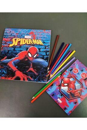 Spiderman Lisanslı Çıkartma - Boyama -bulmaca Set (2 Parça) 48 Sayfa Boyama + 24 Sayfa Not Defteri spider01