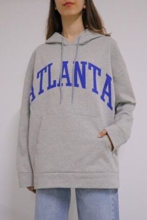 Gri Kapüşonlu Atlanta Sweatshirt EFBUTİK5603