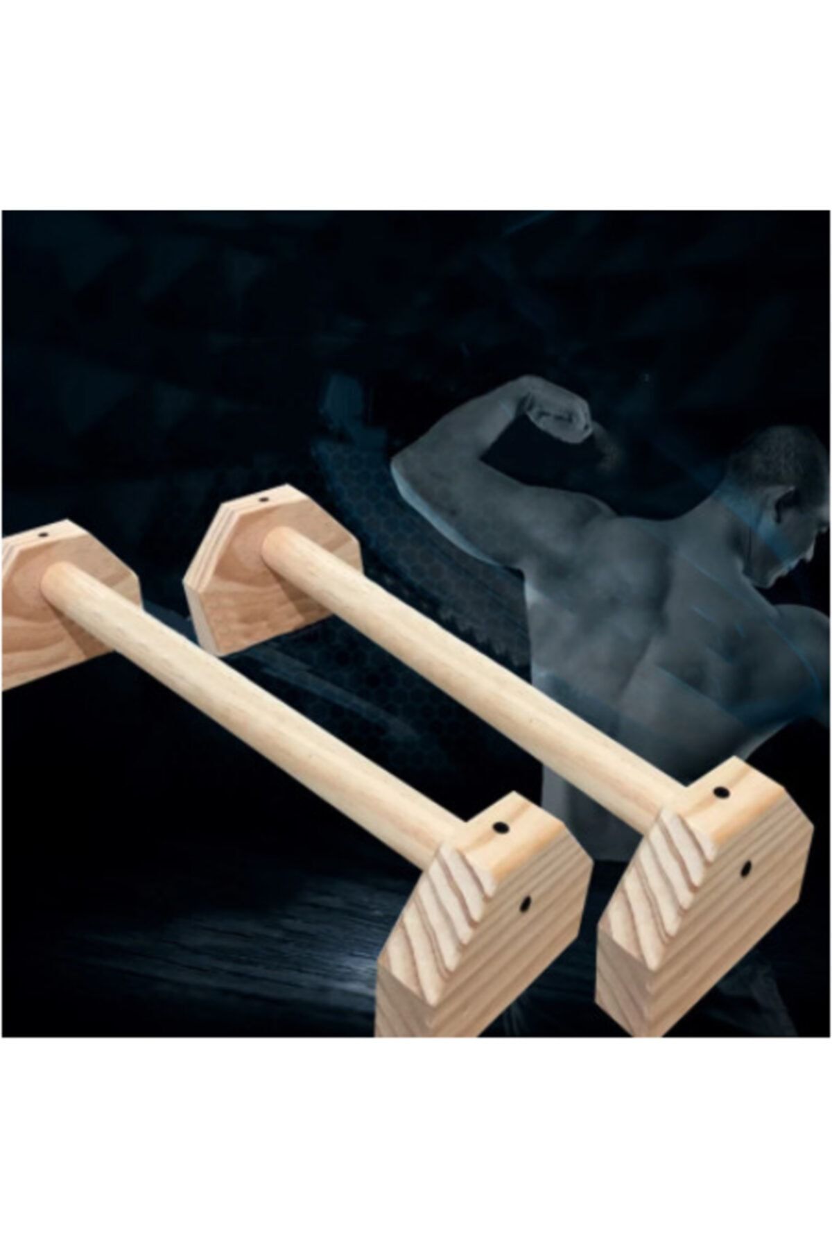 Ahşap Fitness Ekipmanları Şınav Standları 14x40x11cm