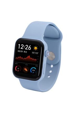 N76 Watch 7 Yeni Tasarım Akıllı Saat Çift Düğme Aktif, Bildirim Okuma, Sağlık, Uyku Takibi Mavi N76001