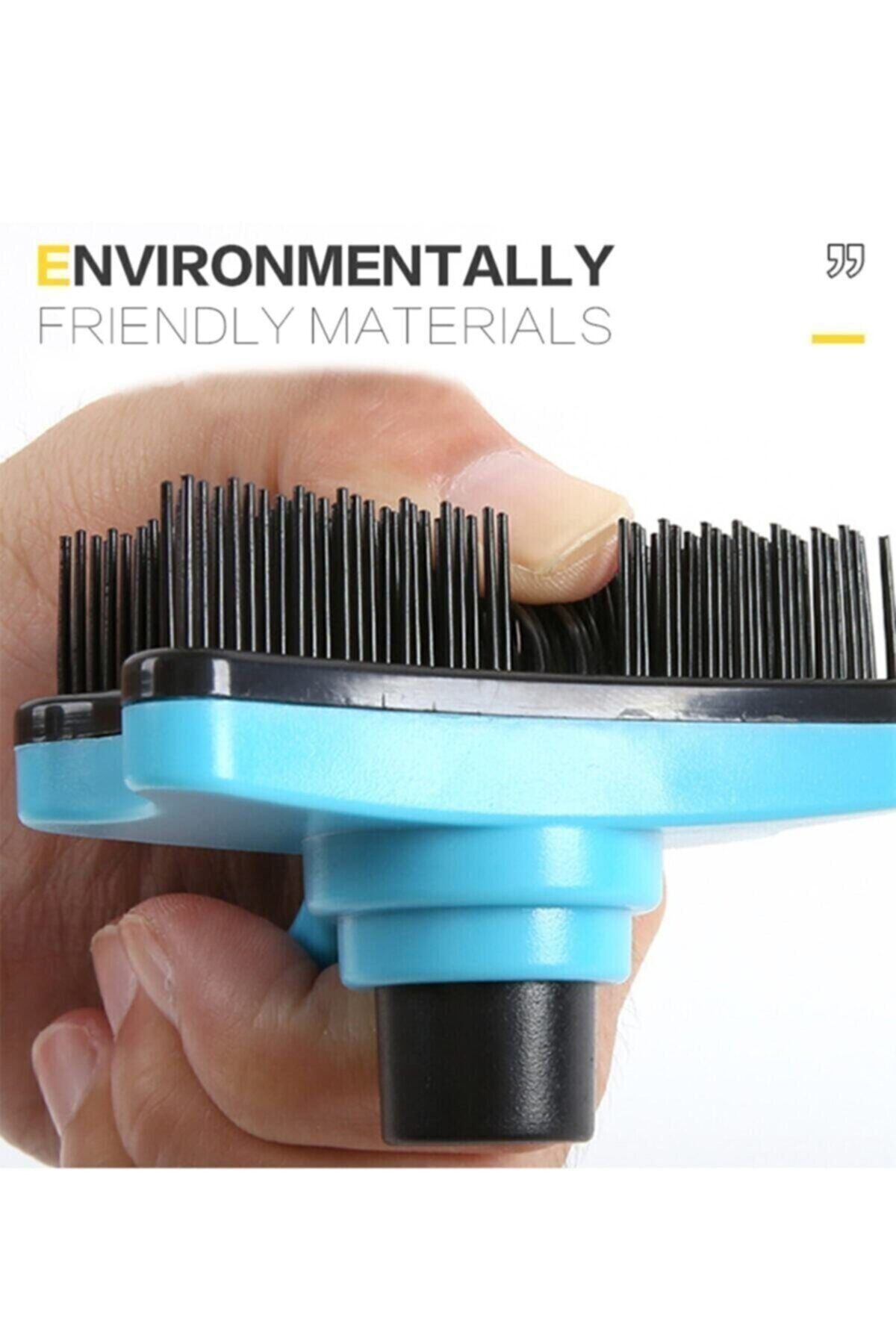 CMT-Pet Cat Dog Automatic Hair Collector Comb with Button Scratching Comb Brush 3