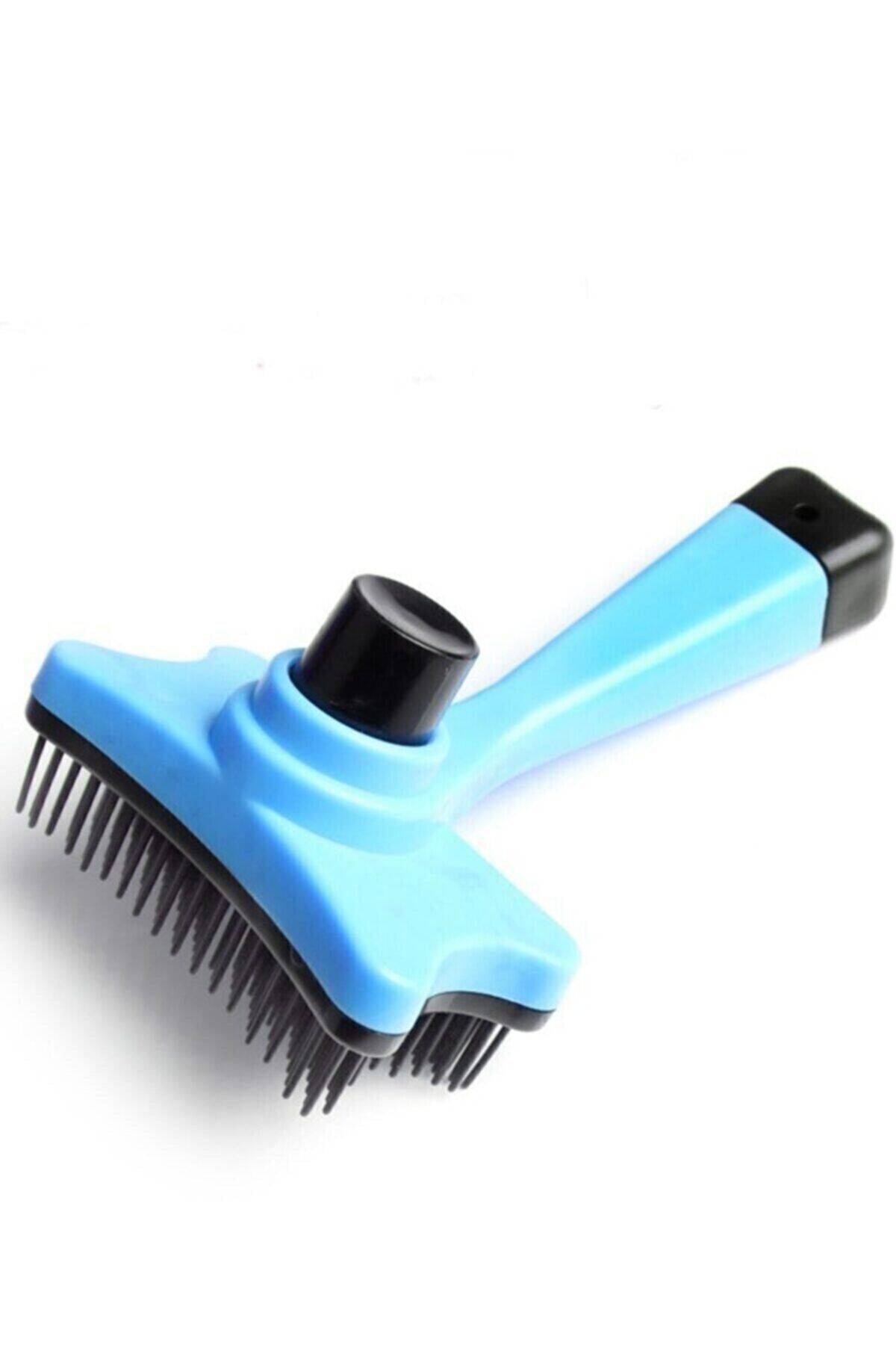 CMT-Pet Cat Dog Automatic Hair Collector Comb with Button Scratching Comb Brush 4