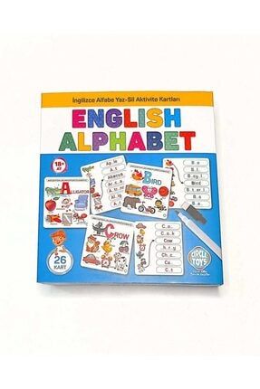English Alphabet - Ingilizce Alfabe Öğrenme Yaz Sil Kartları (kalemli) piyatoysengalphabet