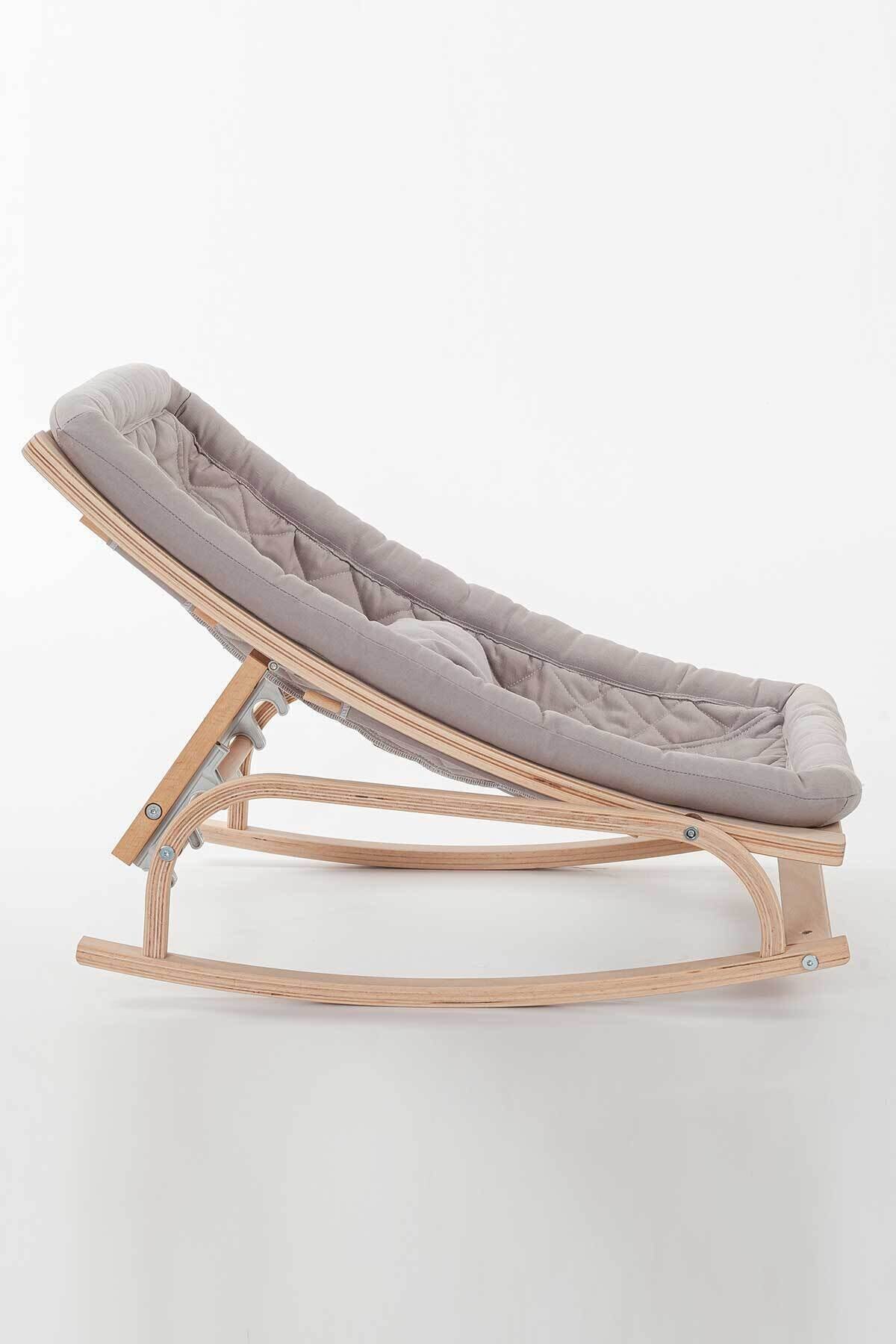 Babycom Naturel Ahşap Kademeli Ana Kucağı - Gri fotoğrafı 3 (önizleme)