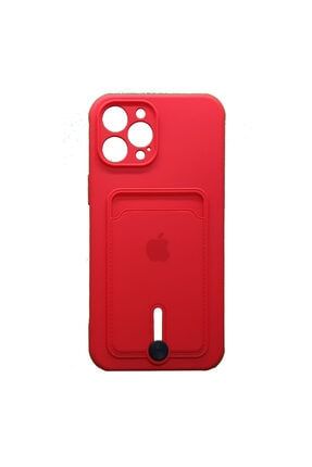 Iphone 13 Pro Uyumlu Logolu Kartlıklı Kamera Korumalı Kılıf Lansman Card Case lancc13pro