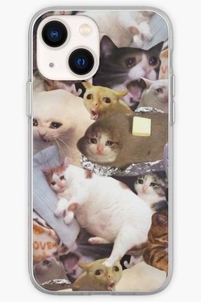Iphone 13 Telefon Kılıfı Silikon Ağlayan Kedi Memleri I13100000205