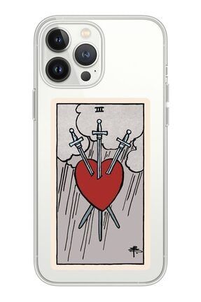 Iphone 13 Pro Max Uyumlu Tarot Kart Kalp Baskılı Telefon Kılıfı TLFNCYZ6598