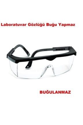 Laboratuvar Gözlüğü Buğlanmaz Koruyucu Gözlük 12 Adet BUĞLANMAZ