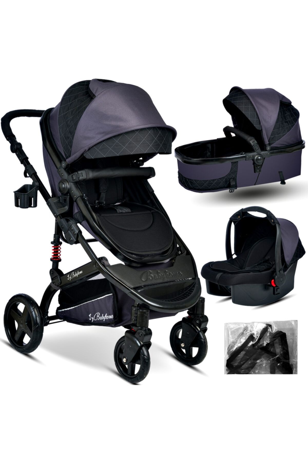 Baby Home 946 Single-to Amortisörlü 6 In 1travel Sistem Bebek Arabası