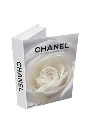 Beyaz Chanel Dekoratif Kitap Kutusu TRADEKUTU