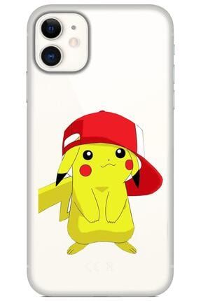 Iphone 11 Kılıf Hd Baskılı Kılıf - Tatlı Pikachu + Temperli Cam gmap-iphone-11-v-301-cm