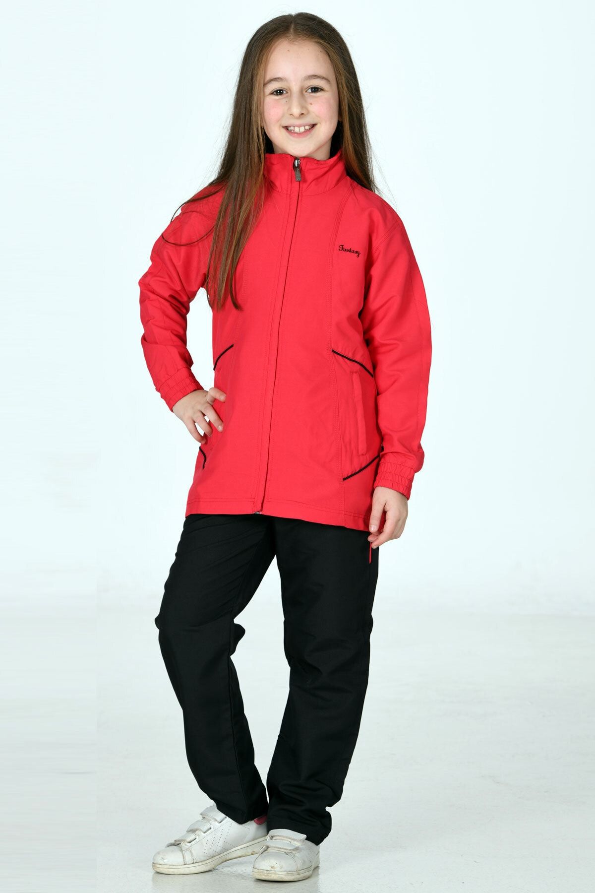 Fantasy Pomegranate Flower Girl s Half Turtleneck Zippered