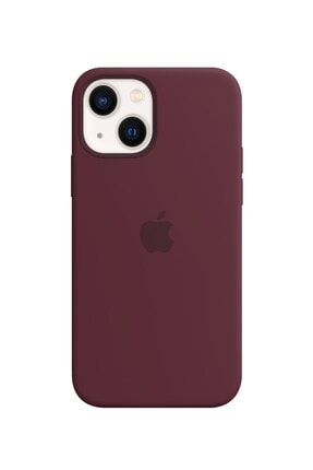 Iphone 13 Uyumlu Logolu Kılıf Lansman Silikon Kılıf - Bordo ABKAPPLEMODEL13-BORDO-1