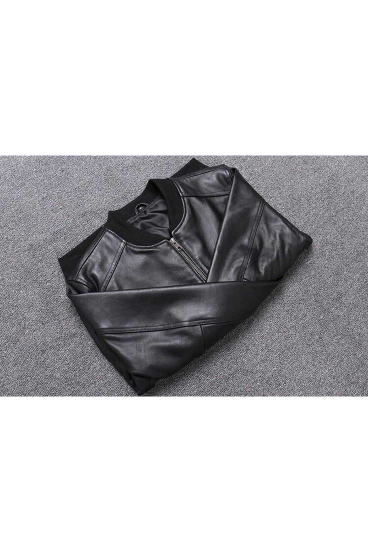 DESARO  Hakiki Deri Mont Erkek Kolej Modeli Siyah Kolej Yaka - Görsel 7