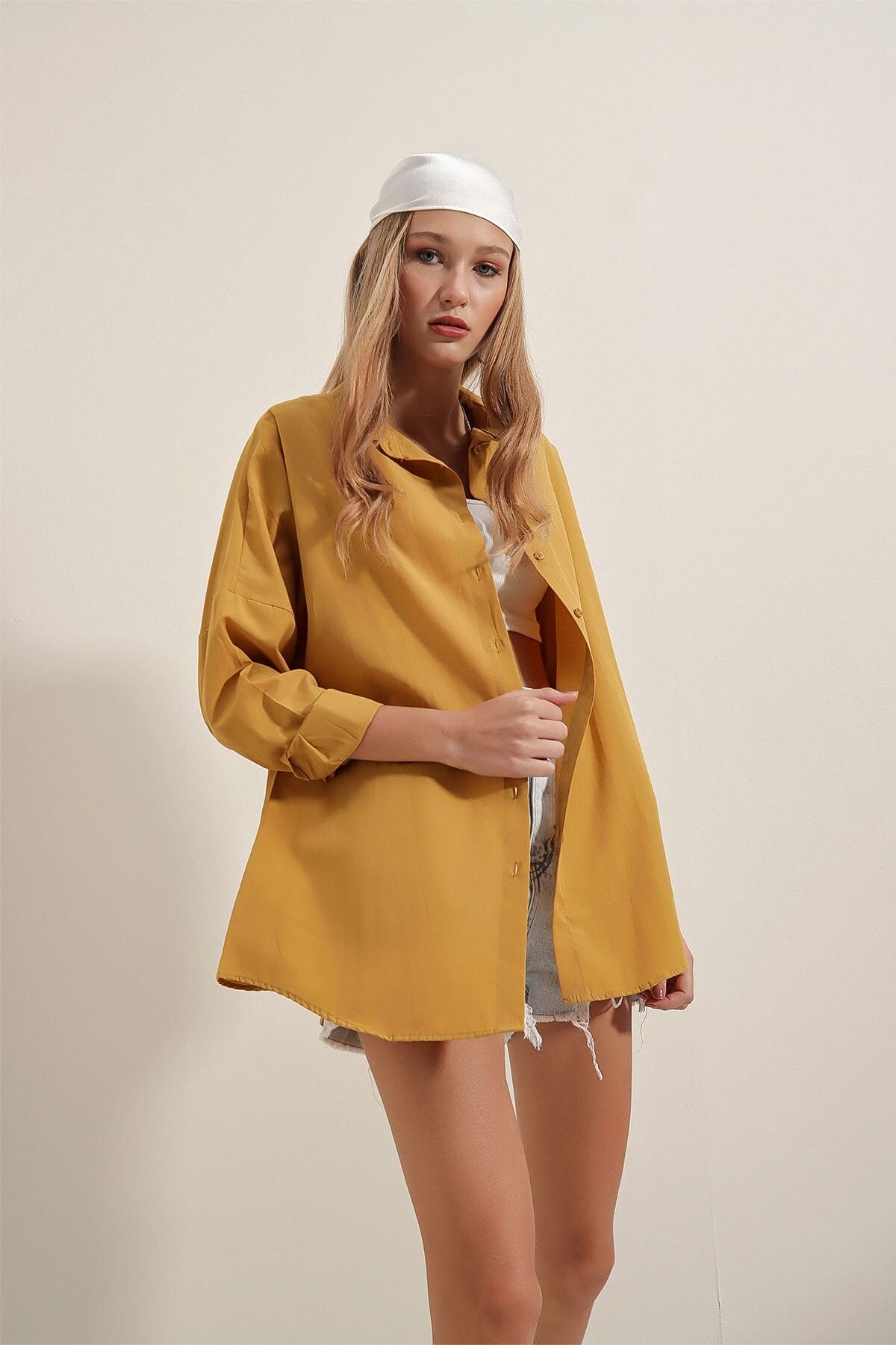 Bigdart-3900 Oversize Long Basic ing - mustár 5