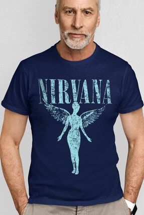 Erkek Lacivert Melek Nirvana Kısa Kollu T-shirt 1M1BM405AL