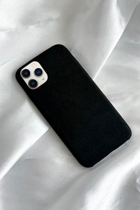 Iphone 11 Pro Kumaş Fabric Siyah Kılıf 11profabricmiyosa