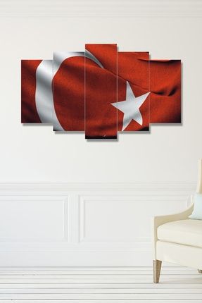 Türk Bayrağı 5 Parça Mdf Tablo 7RK5PMDFTBL1160100