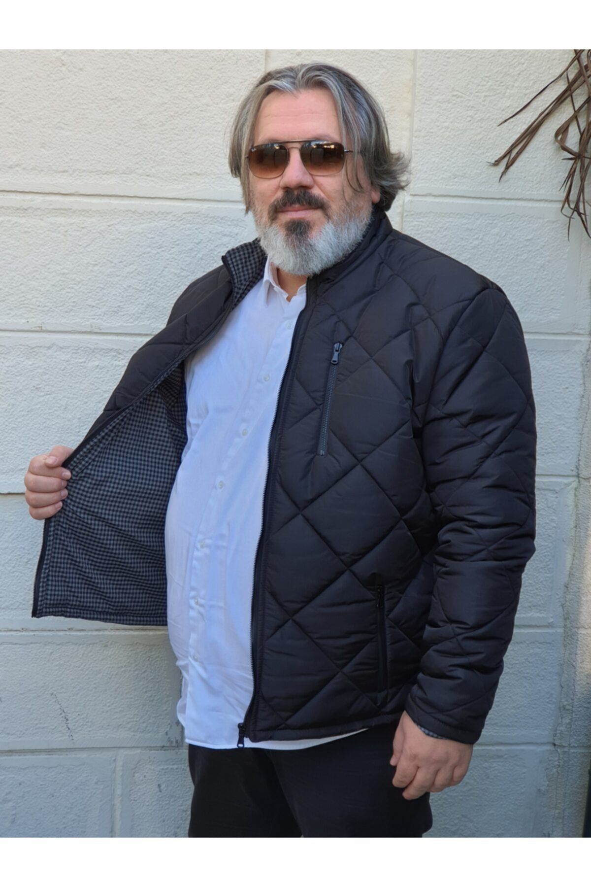 manteau matelassé dhiver battal plus size pour hommes noir