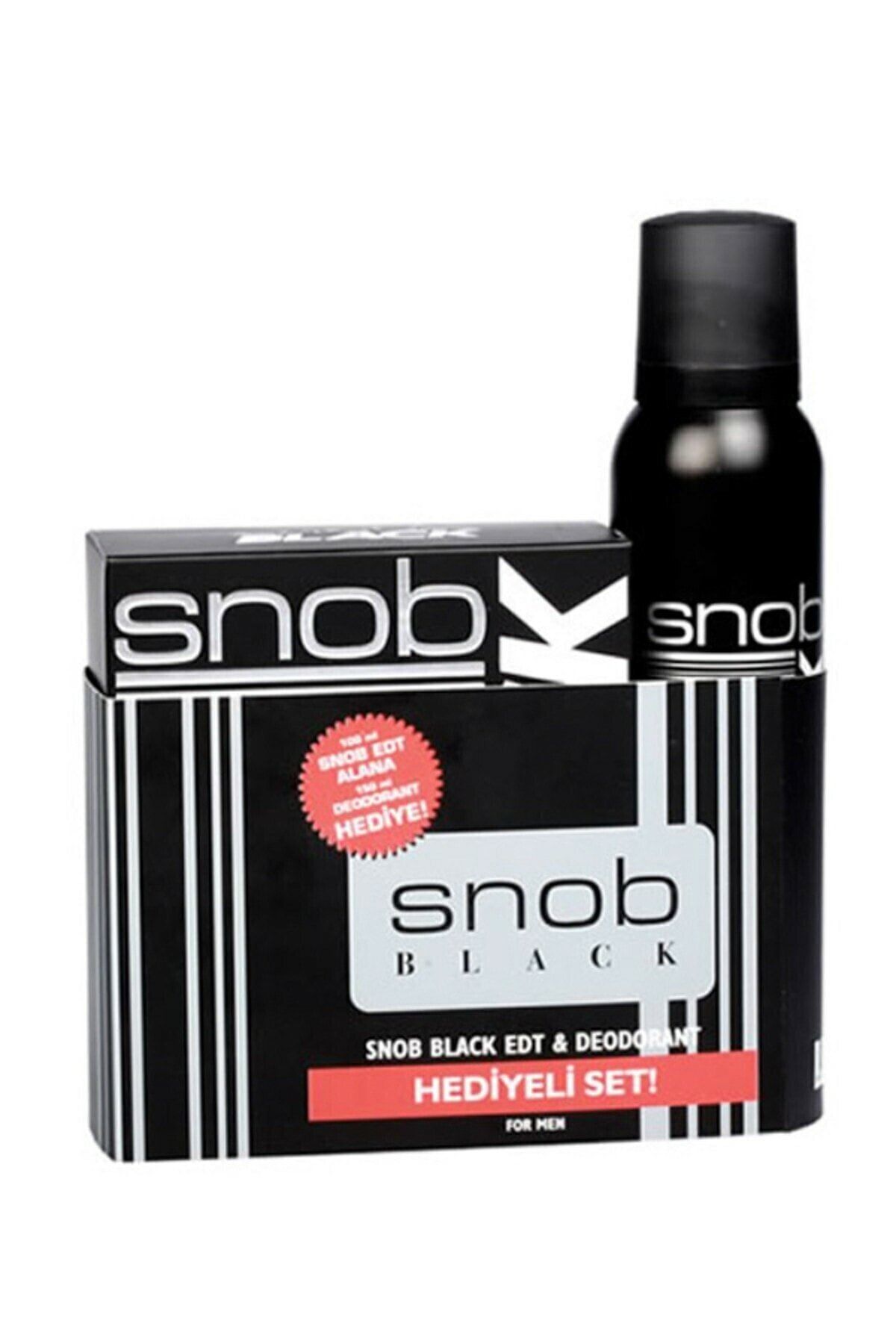 ست عطر مردانه مشکی اصل 100 میلی لیتر EDT + 150 میلی لیتر دئودورانت کوفره اسنپ Snob