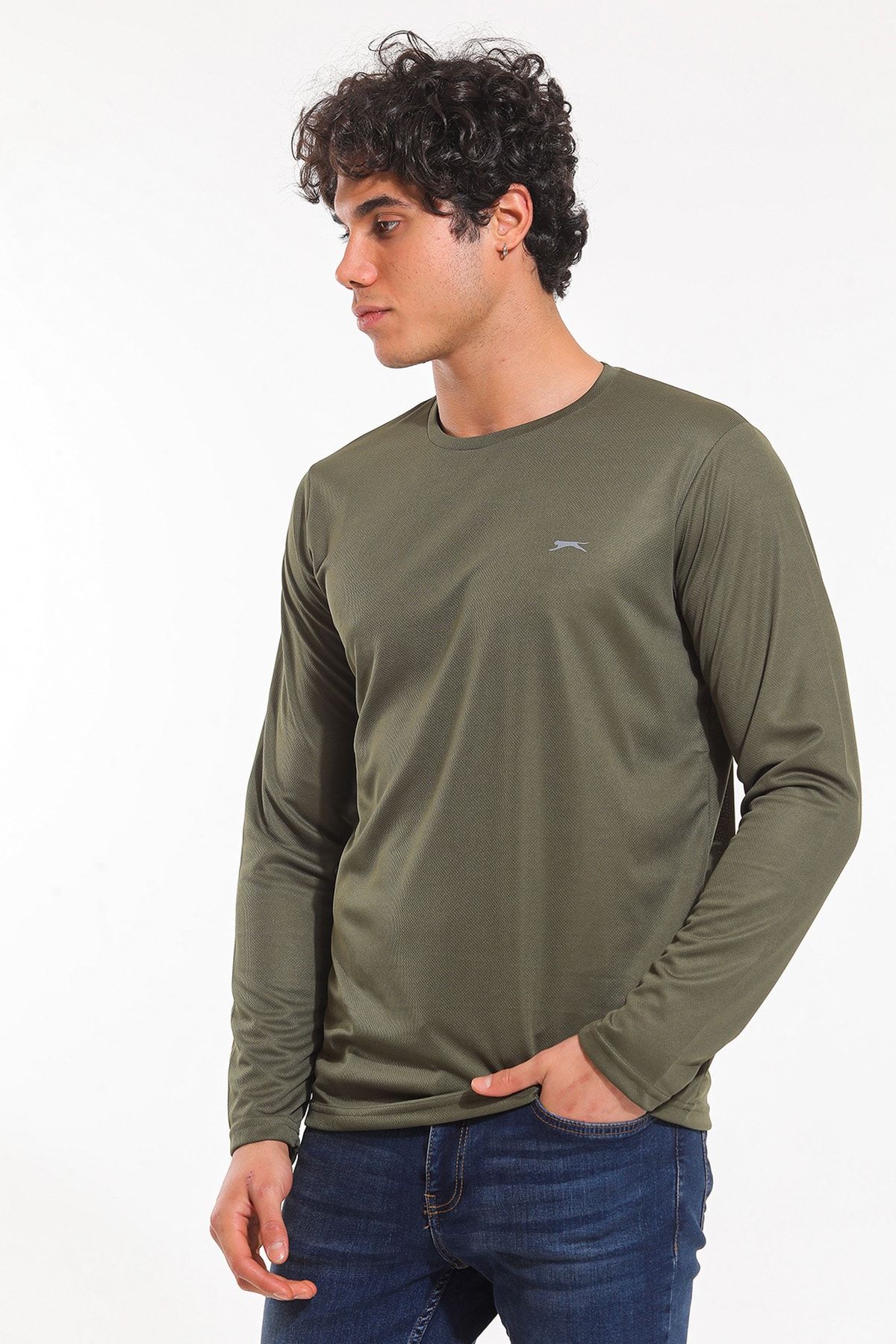 تی شرت مردانه خاکی St21te001-800 Odin Slazenger