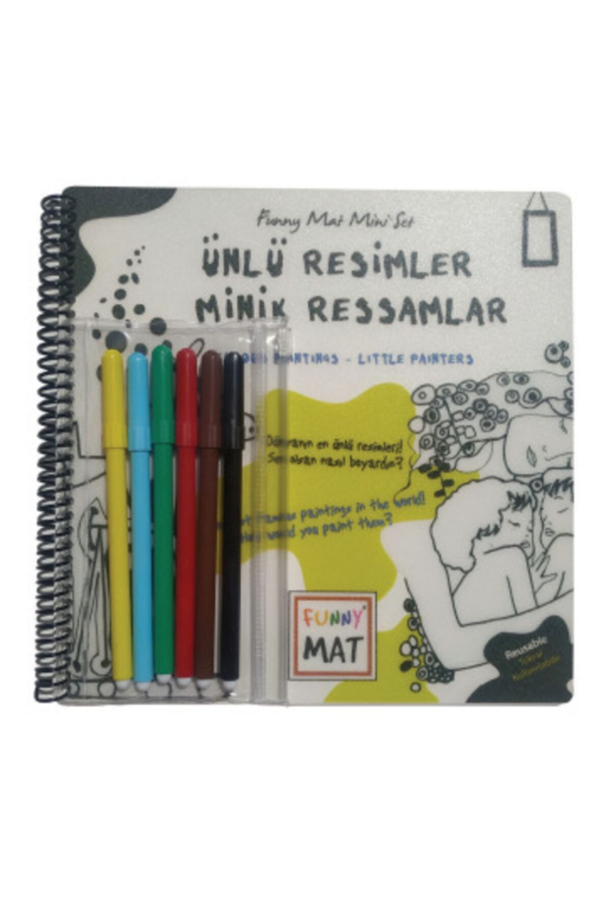 Funny Mat Mini Set Ünlü Resimler Minik Ressamlar Kalemli