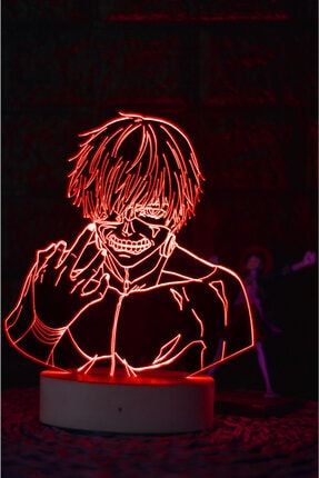 Ken Kaneki , Tokyo Ghoul - 3 Boyutlu Dekoratif Gece Lambası 3d 3190