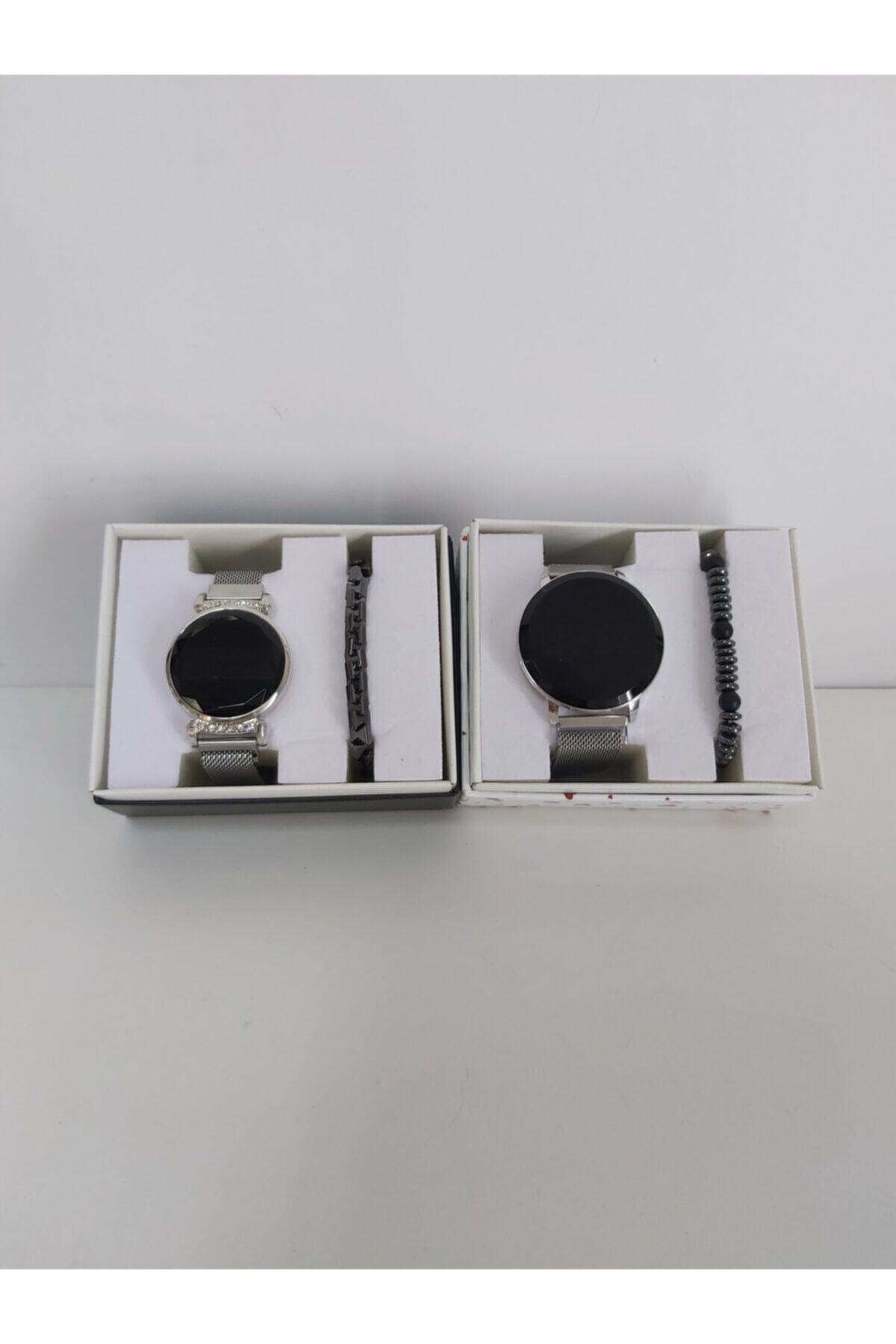 Touch Magnet Wristwatch Women's Men's Suit Set