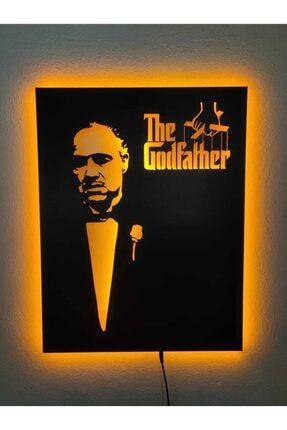 The Godfather Led Işıklı Ahşap Tablo godfather