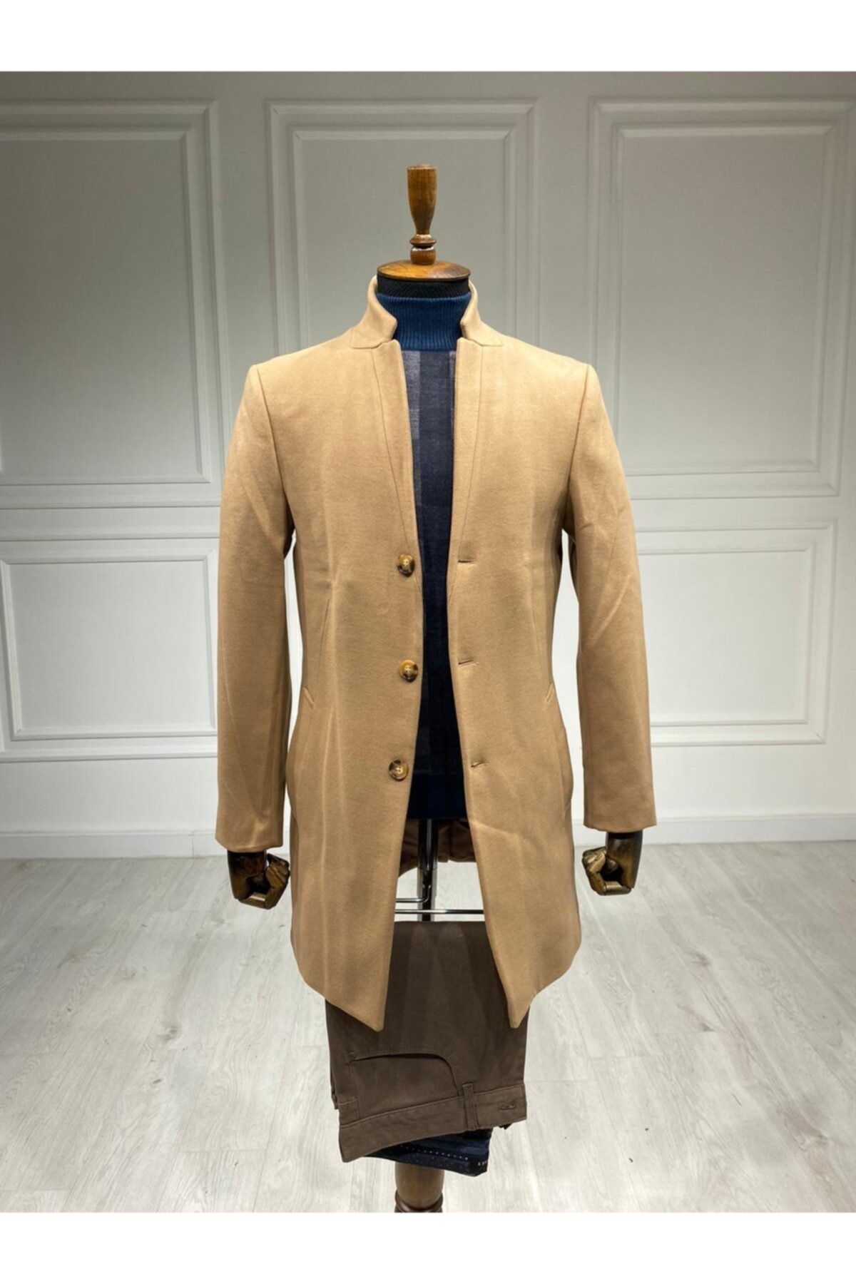Dark camel wool coat sale