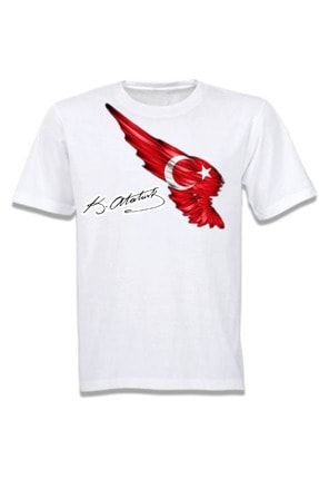 29 Ekim Atatürk Imzalı Baskılı Tişört Modelleri İMZ-0001