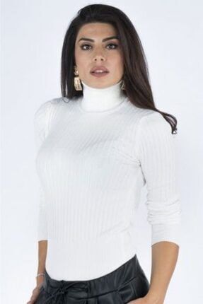 Uzun Kollu Boğazlı Likralı Penye Badi TYC00247109580