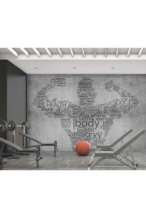 Spor - Fitness Salonu Yazılı Özel Tasarım Duvar Kağıdı SPOR-73