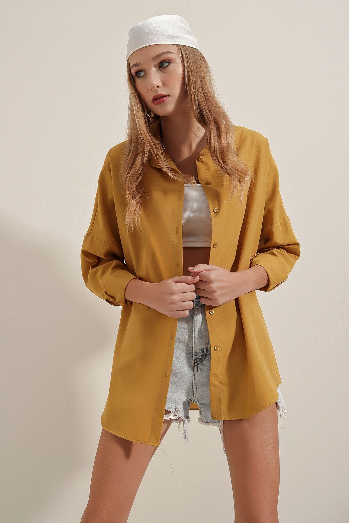 Bigdart-3900 Oversize Long Basic ing - mustár 3
