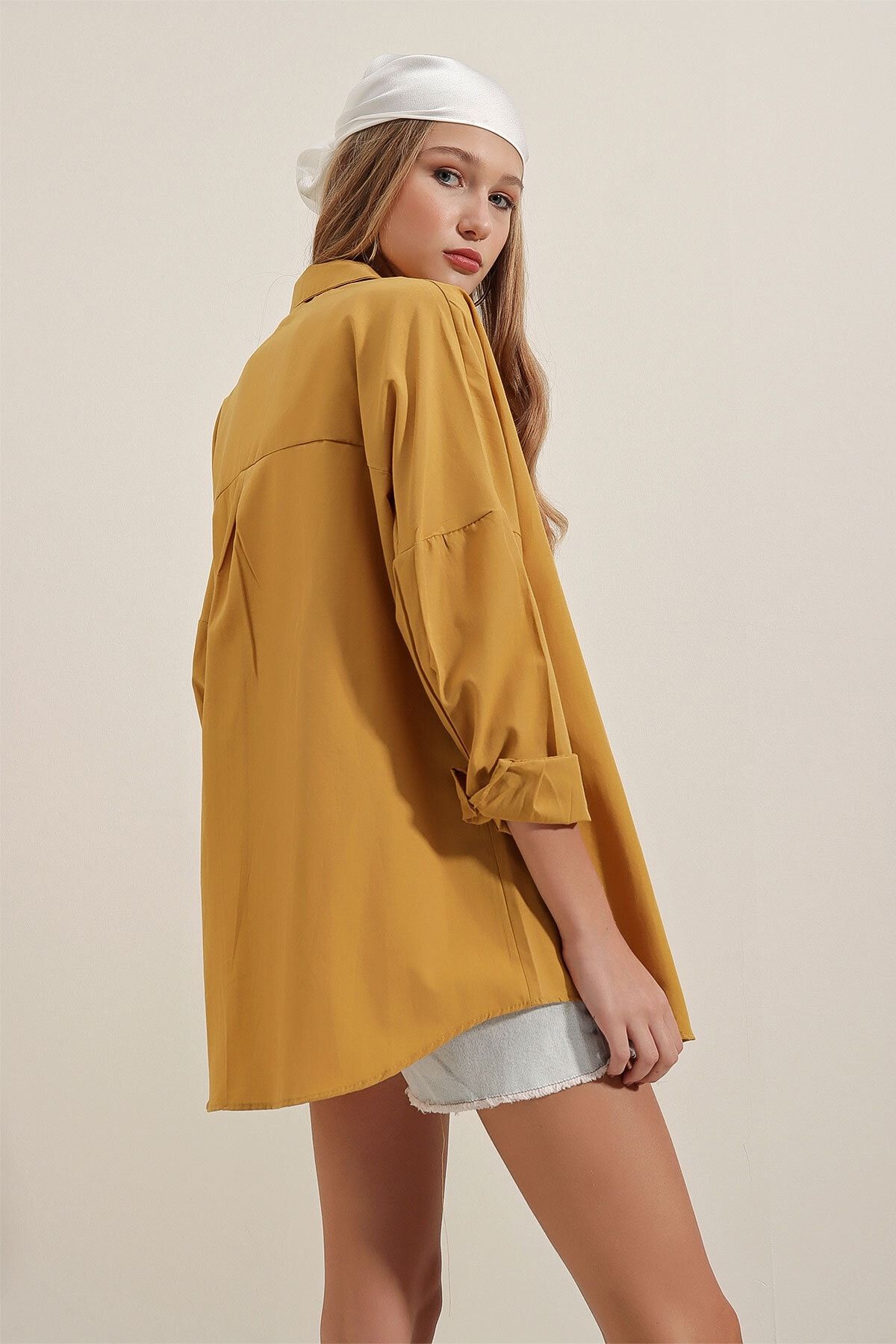 Bigdart-3900 Oversize Long Basic ing - mustár 6