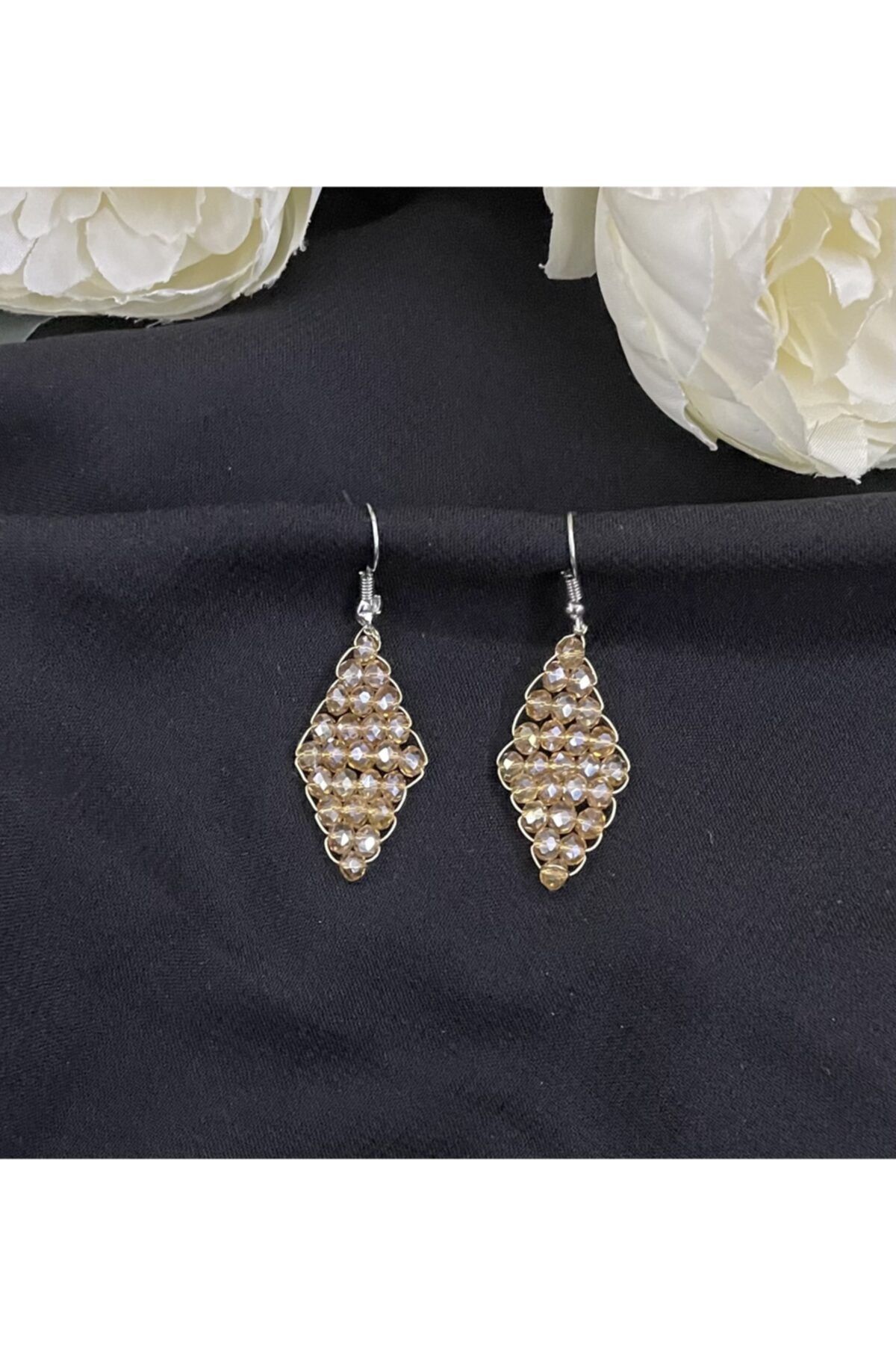 Gold crystal sale earrings