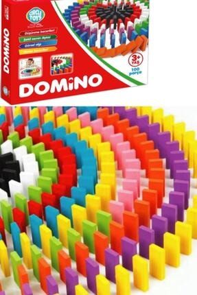 Vk Circle Toys 100 Parça Eğitici Ahşap Domino El Beceri Zeka Oyunu 1660057
