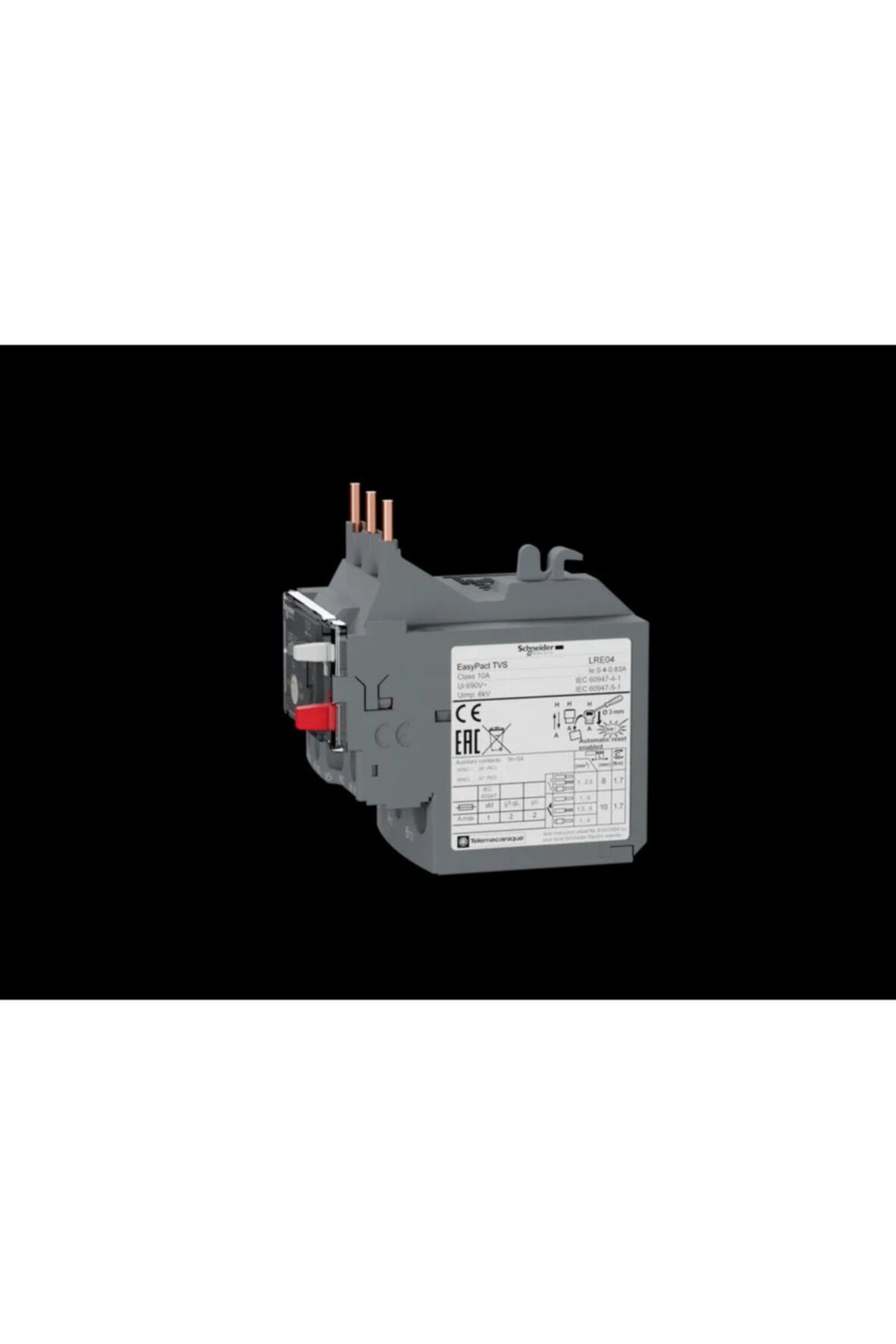 Schneider Electric-Schneider Easypact Lre04 0.4-0.63a Lc1e06...38 Compatible Connector Mounting Thermal Relay-3606480329715 2