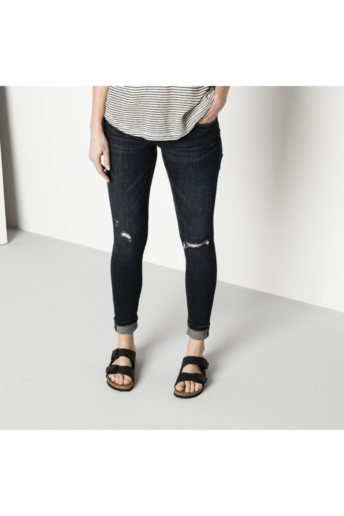 دمپایی بیرکن استاک مردانه  مشکی  راسته      لباس خانگی | Birkenstock 051793_SİYAH - تصویر 4