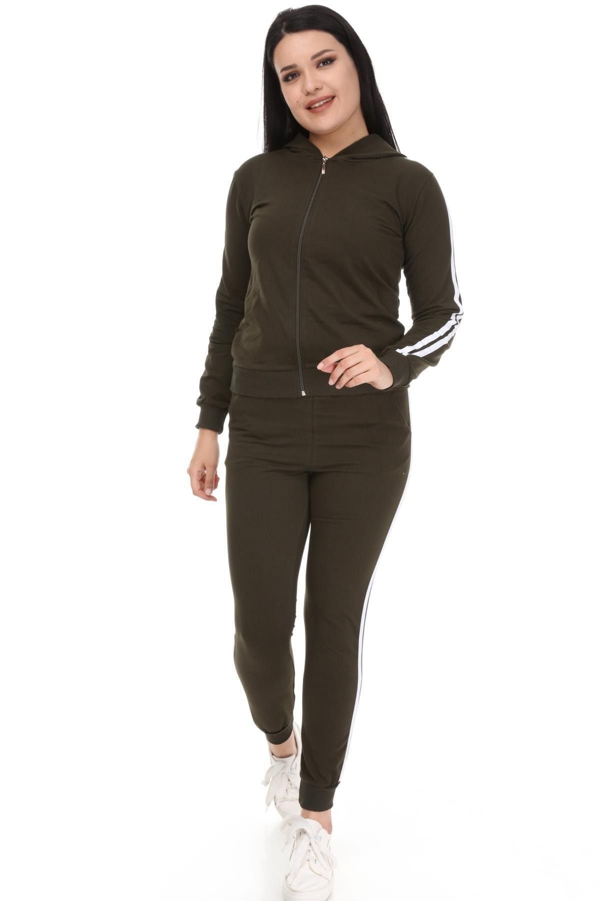 Womens adidas outlet khaki tracksuit