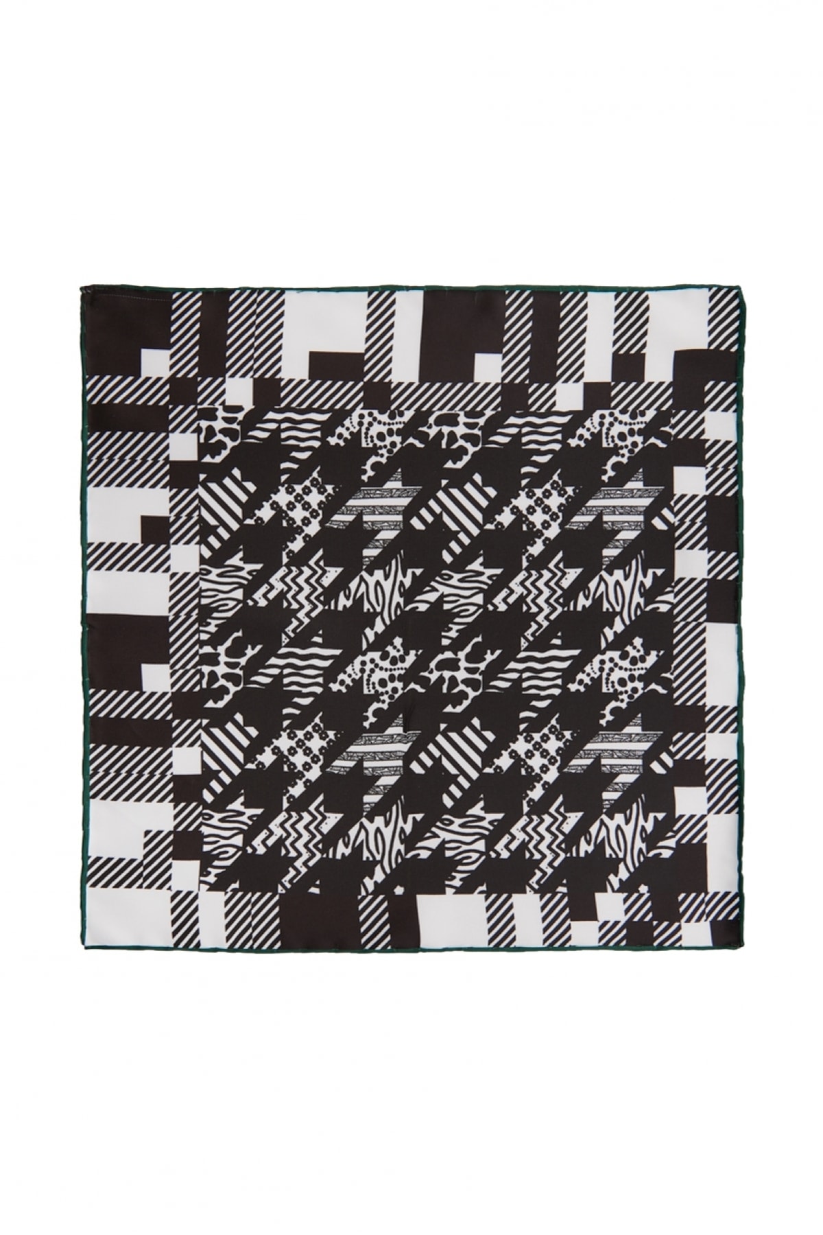 Erkek Siyah-Beyaz Desenli Cep Mendili