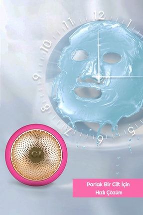 Gi Mask Ultrasonik Maske Uygulama Cihazı Işık Terapi Akıllı Peeling Fuşya Masaj Cihazı NY5622