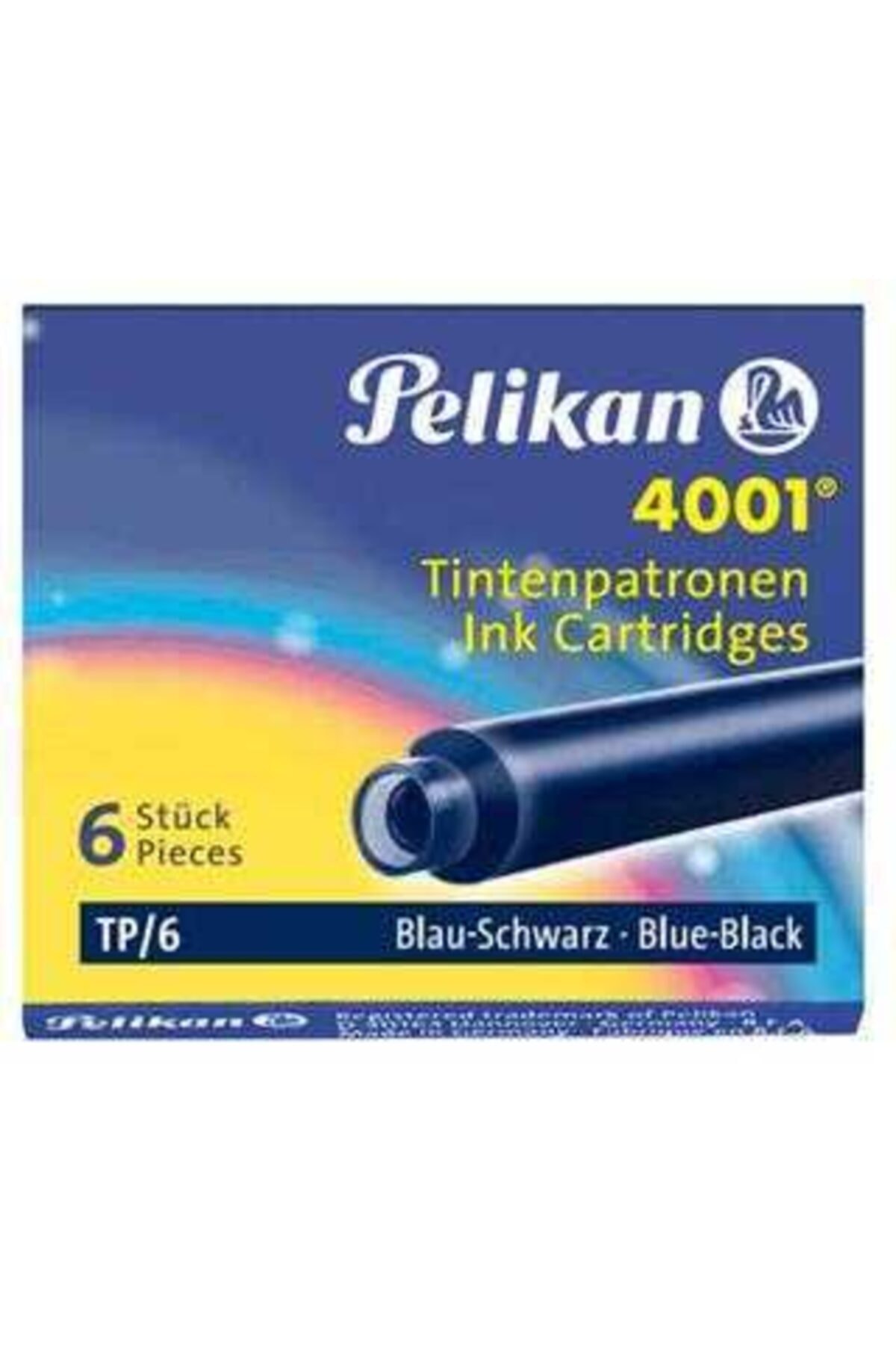 Genel Markalar Mavi Kısa Siyah Dolmakalem Kartuşu 4001