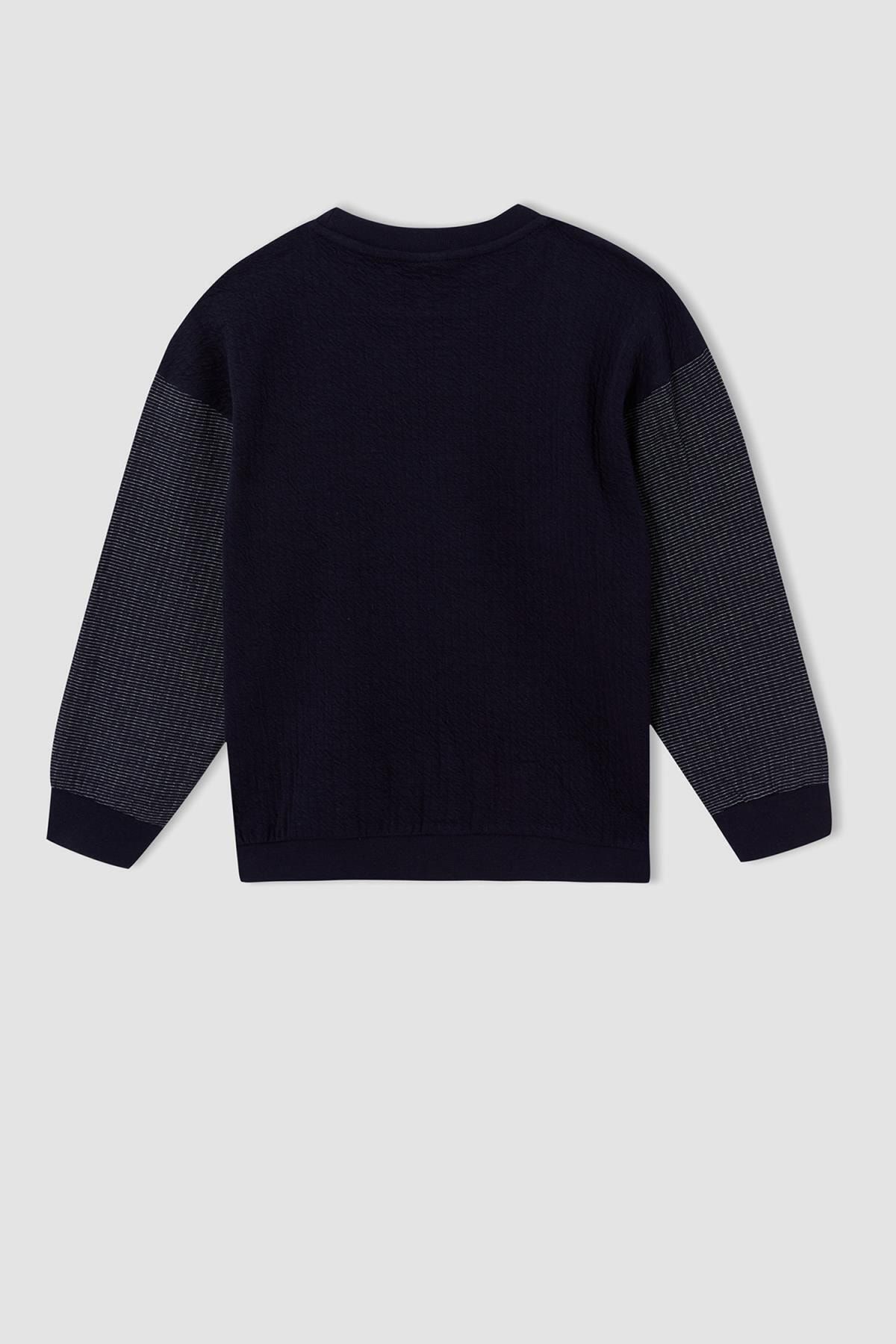 DeFacto Sweatshirt Dunkelblau Oversized Fast ausverkauft QV8997