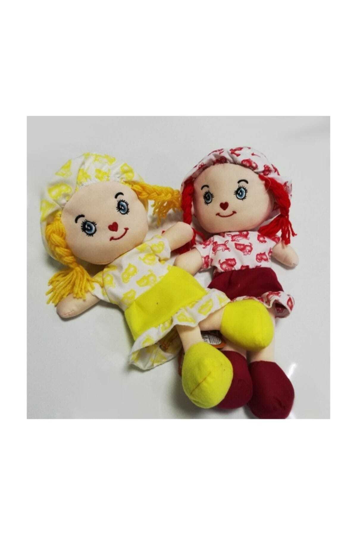 Renkli Elbiseli Bez Bebek 45 Cm 2
