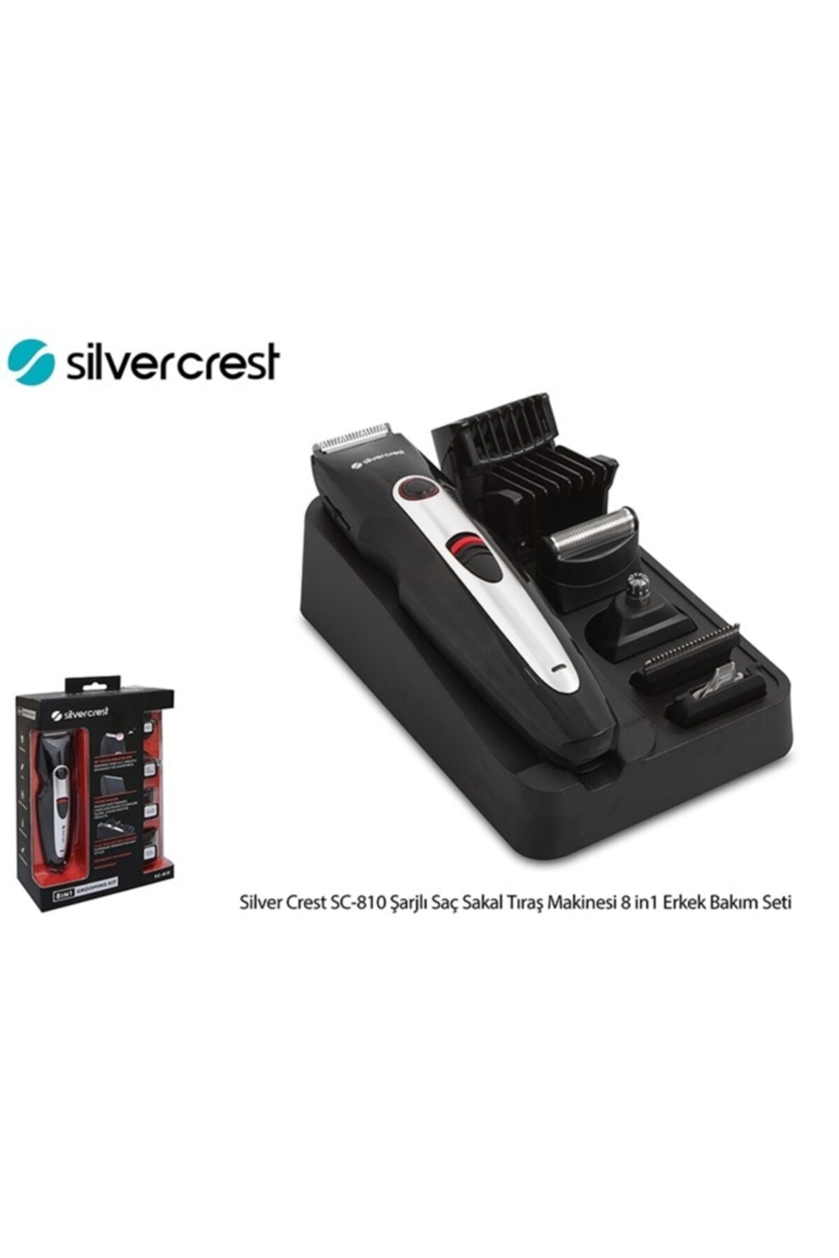 Silver Crest Sc-810 (ALMAN MARKASI) Şarjlı Saç Sakal Traş Makinesi 8 In 1 Erkek Bakım Seti 4